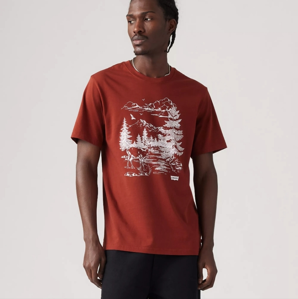 Levi's Relaxed Fit Short Sleeve Graphic Tee New With Tags